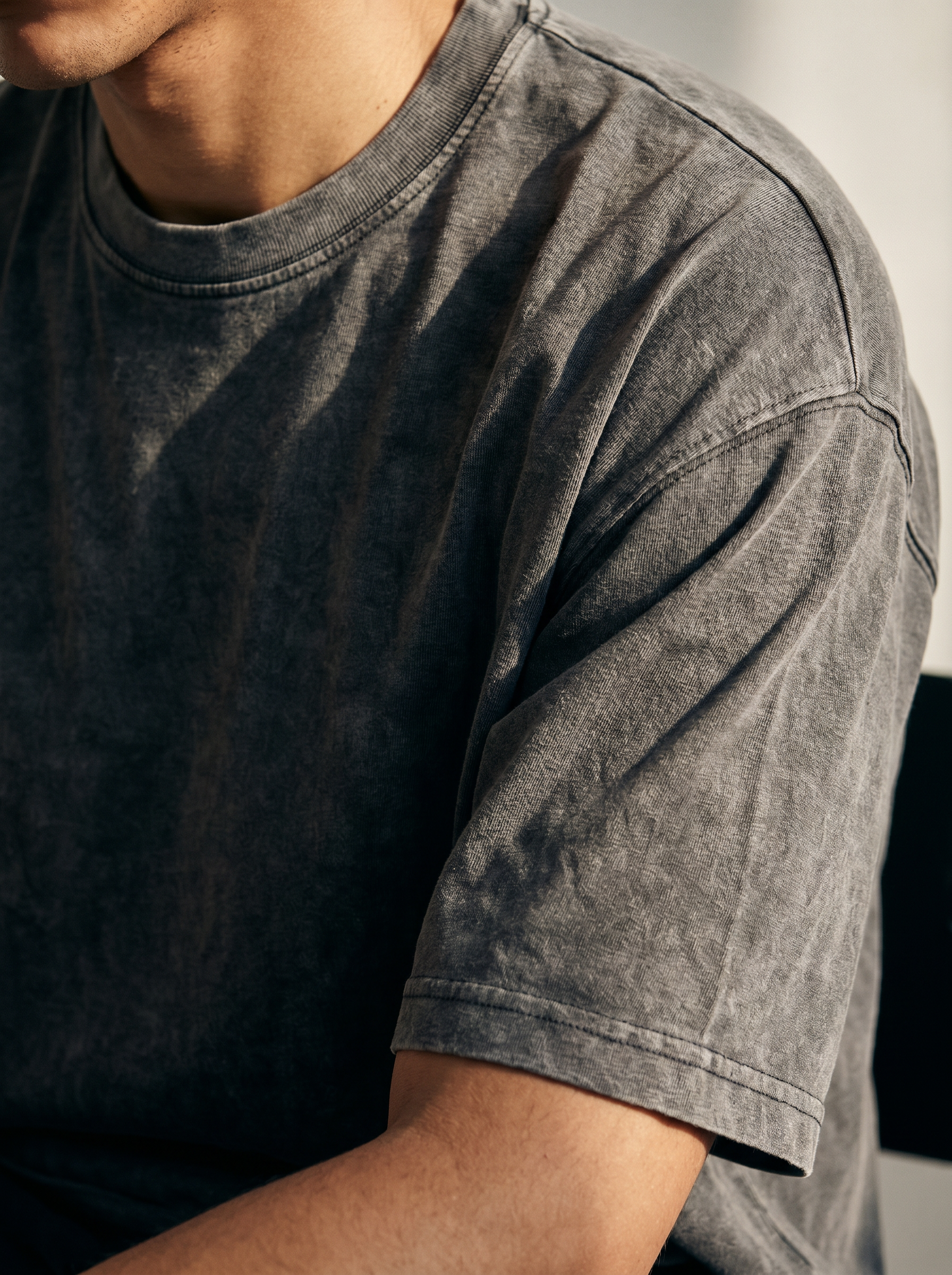 Oversize Washed Tishert Gray